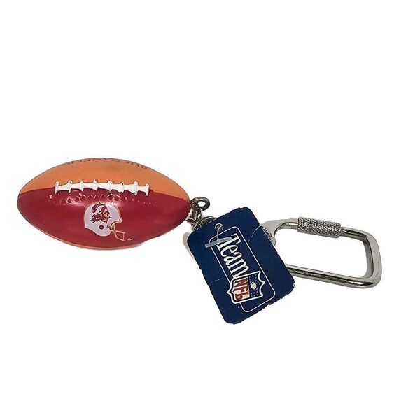 Vintage NFL Tampa Bay Buccaneers Football Keychain Lil' Brat J.F. Sports New+Tag - Picture 1 of 5